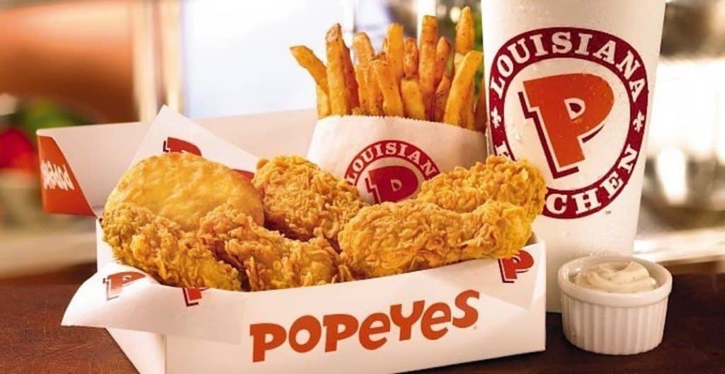 popeyes menu image