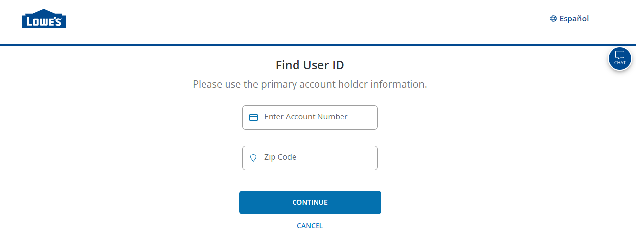 Lowes Forgot User ID