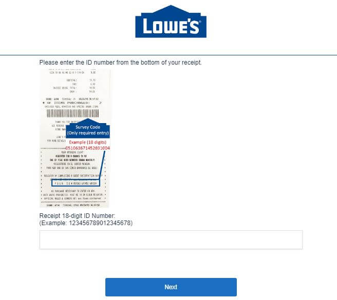 Lowes receipt number