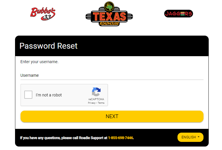 TXRHLIVE Password Reset